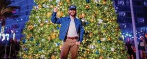 OUT + ABOUT: Thomas Rhett Lights Christmas Tree at Fontainebleau’s Oasis Ice Rink